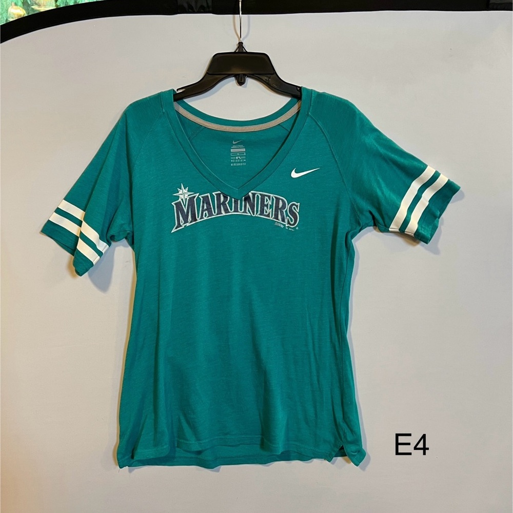 Nike Teal Mariners V-Neck Shirt
